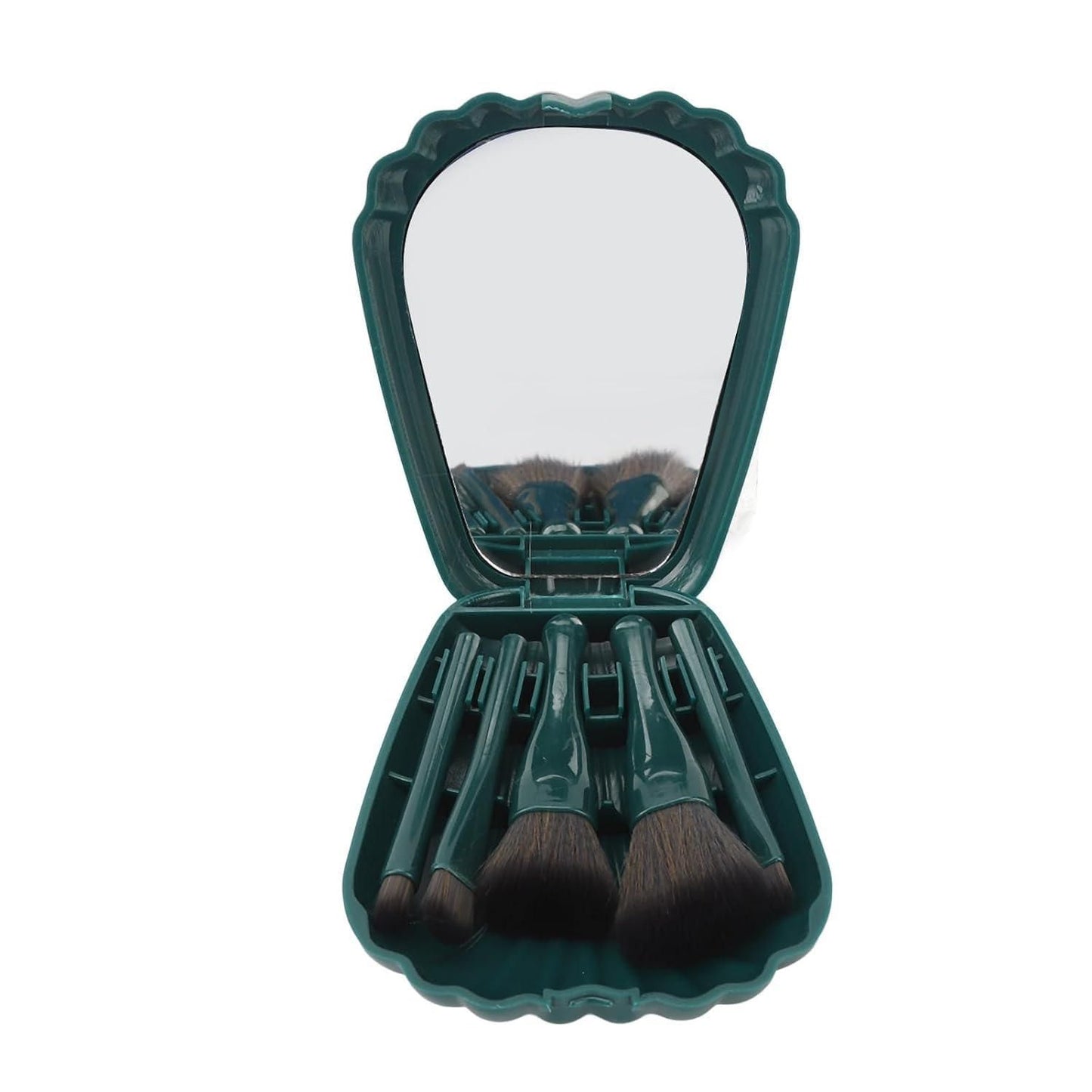 5pcs Soft Bristles Makeup Brush Set with Mirror Case ā Compact, Stylish & Travel-Friendly!